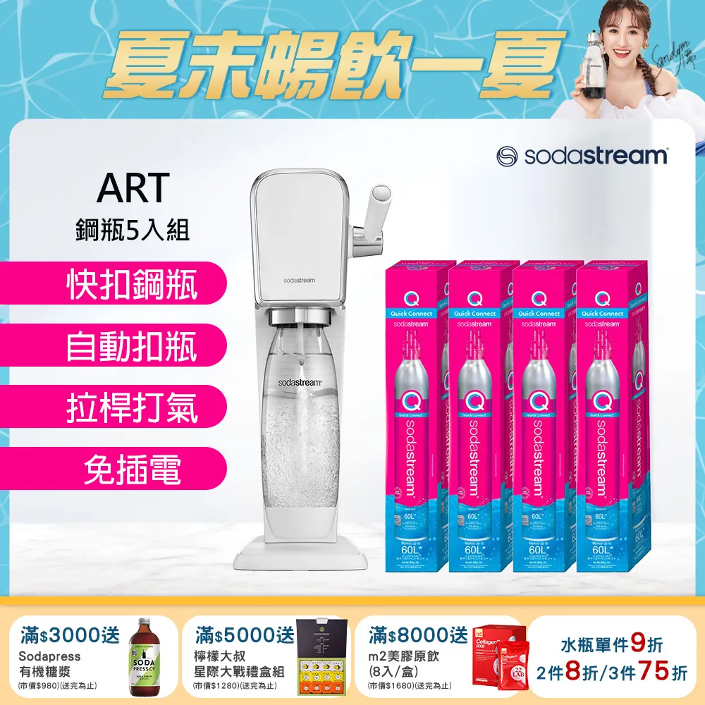 (鋼瓶旗艦組)Sodastream 二氧化碳交換補充鋼瓶5入組 425g 歷史價格詳細信息