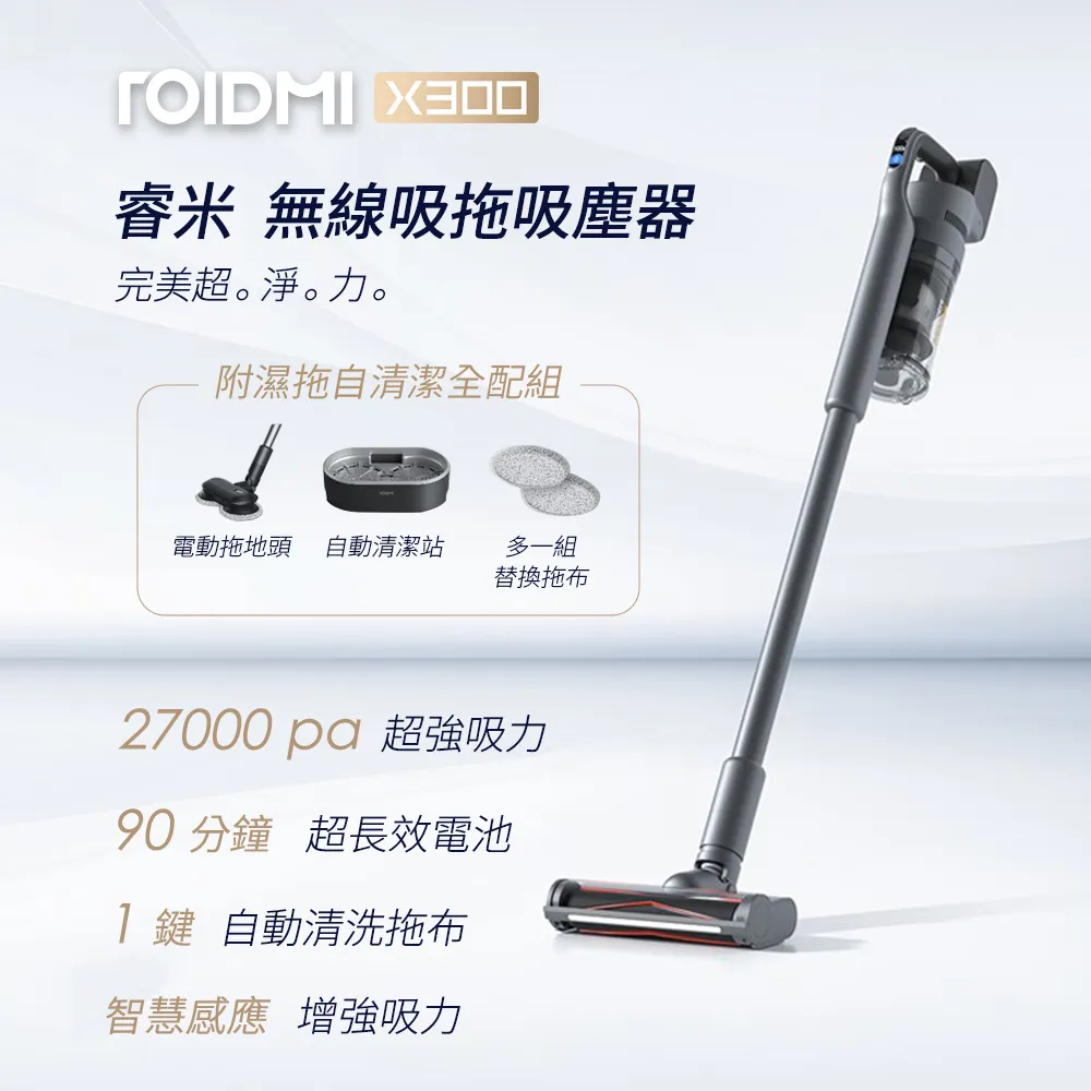ROIDMI睿米 無線無刷馬達吸塵器 X300 歷史價格詳細信息