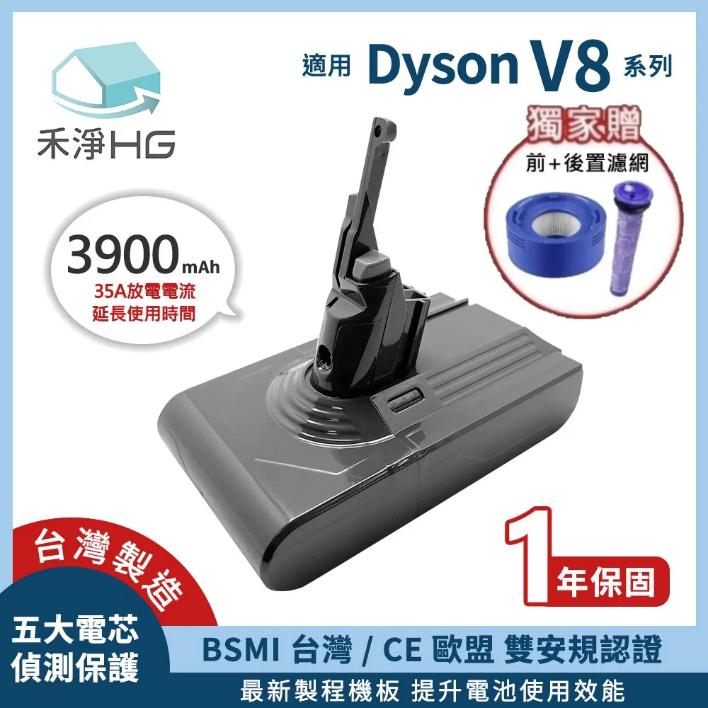 【禾淨家用HG】Dyson V8 DC8225 2400mAh 副廠吸塵器配件 鋰電池 歷史價格詳細信息