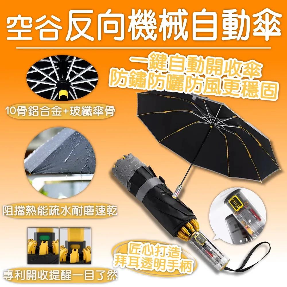 【小米有品】空谷反向十骨防曬自動照明傘(反向傘 晴雨兩用 防曬 雨傘 陽傘) 歷史價格詳細信息