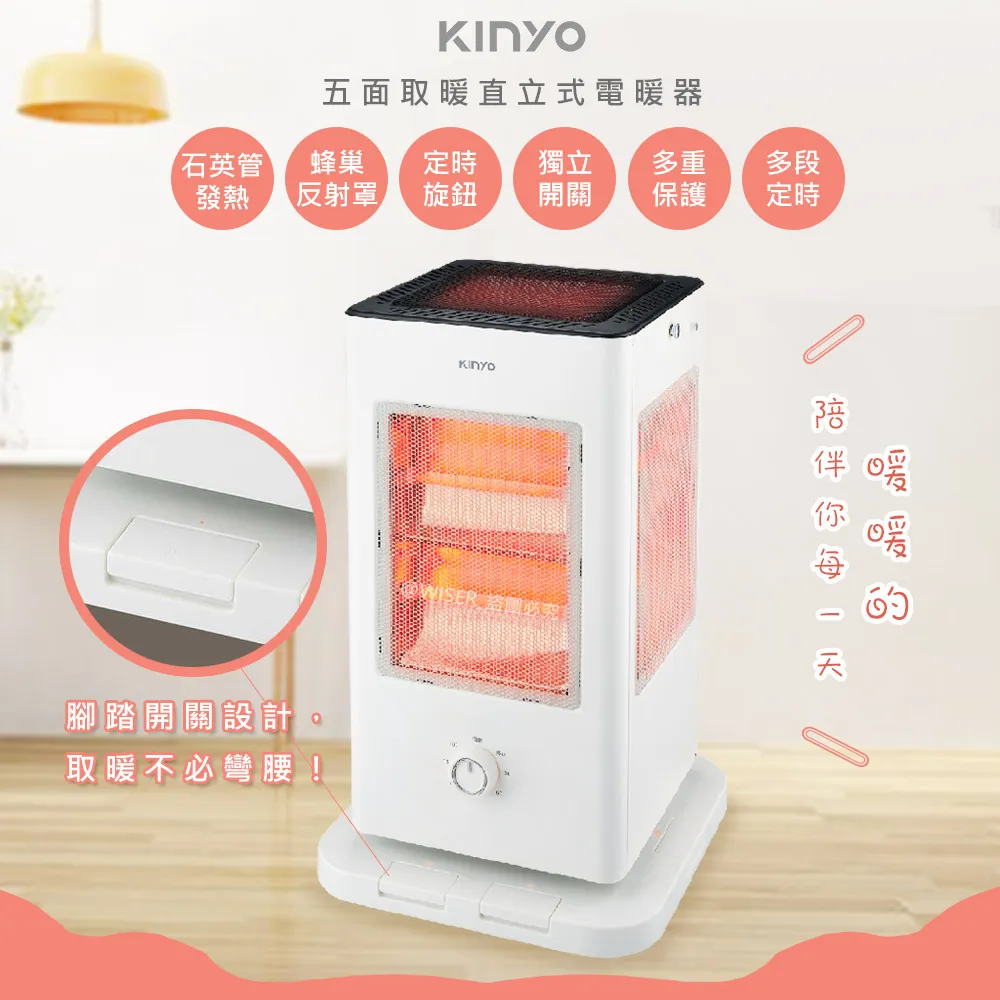 【KINYO】五面取暖直立式電暖器(保暖必備 EH-838) 歷史價格詳細信息