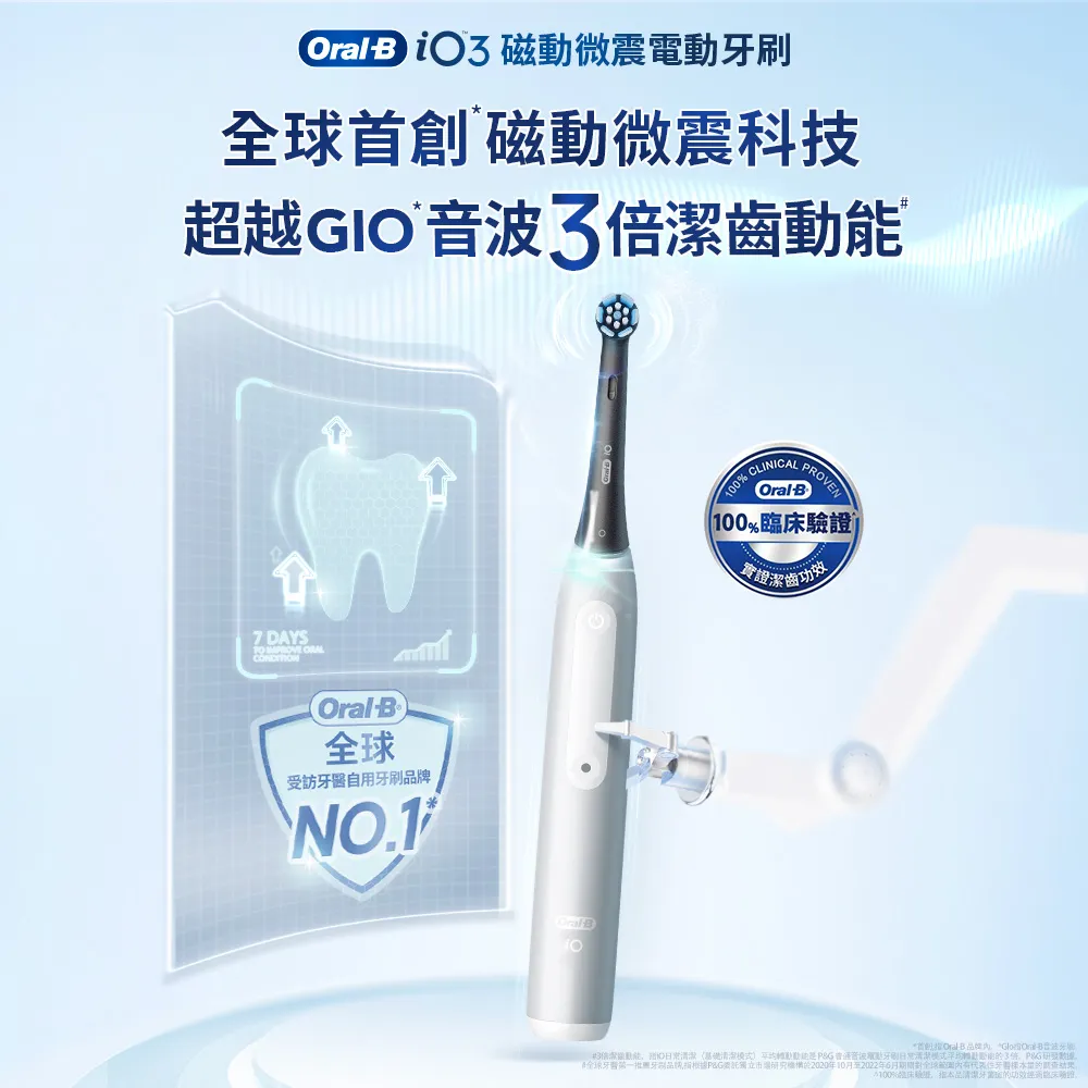 德國百靈Oral-B-iO3 微震科技電動牙刷-黑(福利品9.9成新) 歷史價格詳細信息