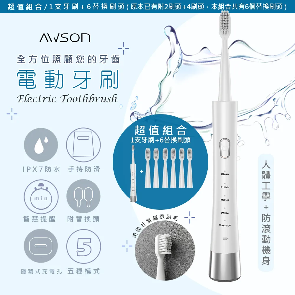 【日本AWSON歐森】音波震動電動牙刷替換頭/刷頭(AWD-1013-1)2入 歷史價格詳細信息