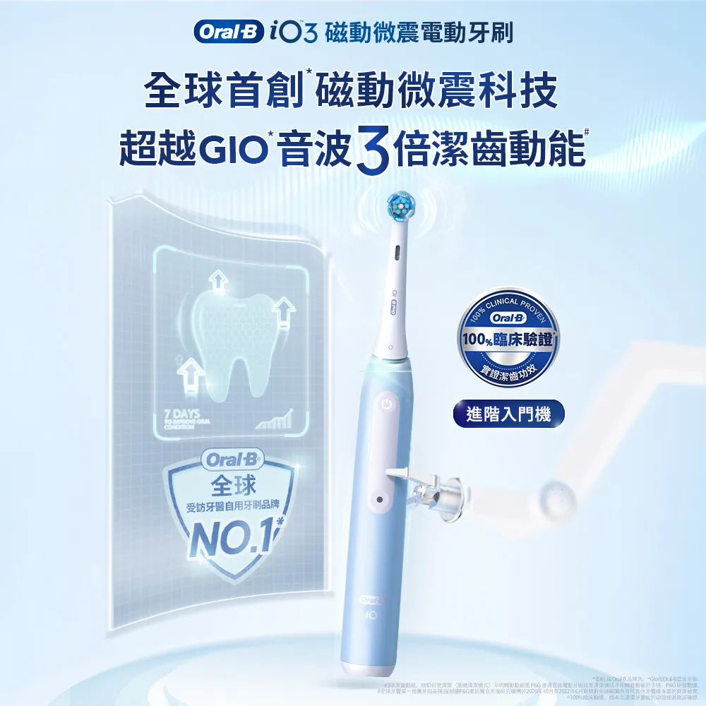 德國百靈Oral-B-iO3 微震科技電動牙刷-黑(福利品9.9成新) 歷史價格詳細信息