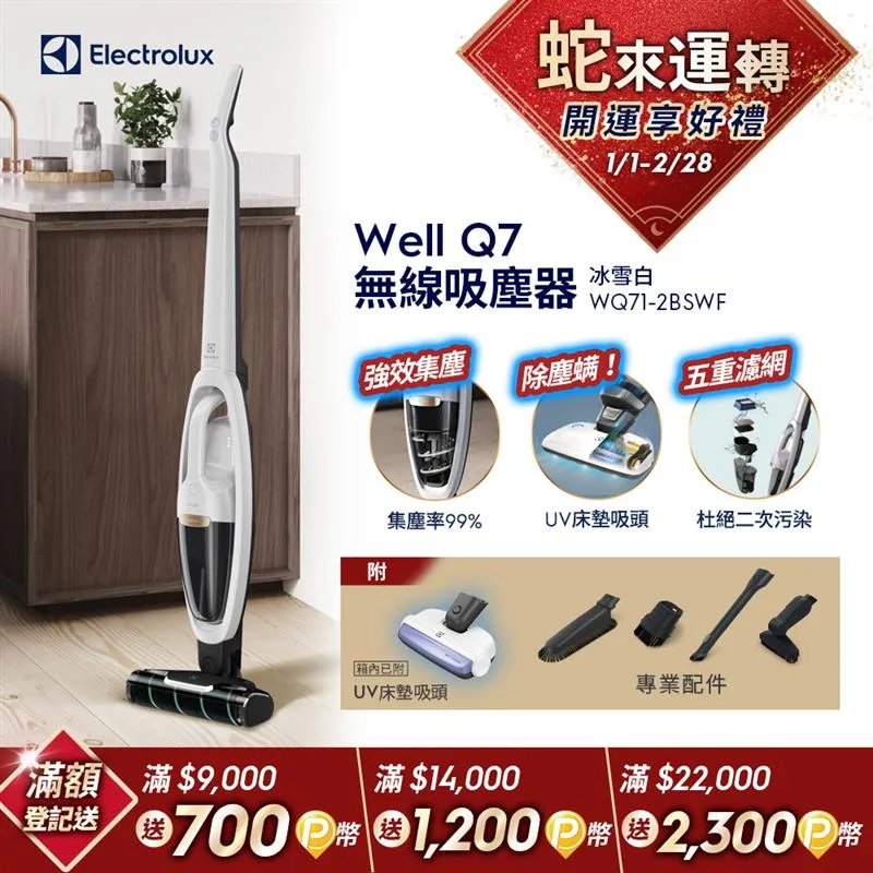 伊萊克斯 Well Q7 無線吸塵器 WQ71-2ESSF(贈-ESKW1濾網組) 歷史價格詳細信息