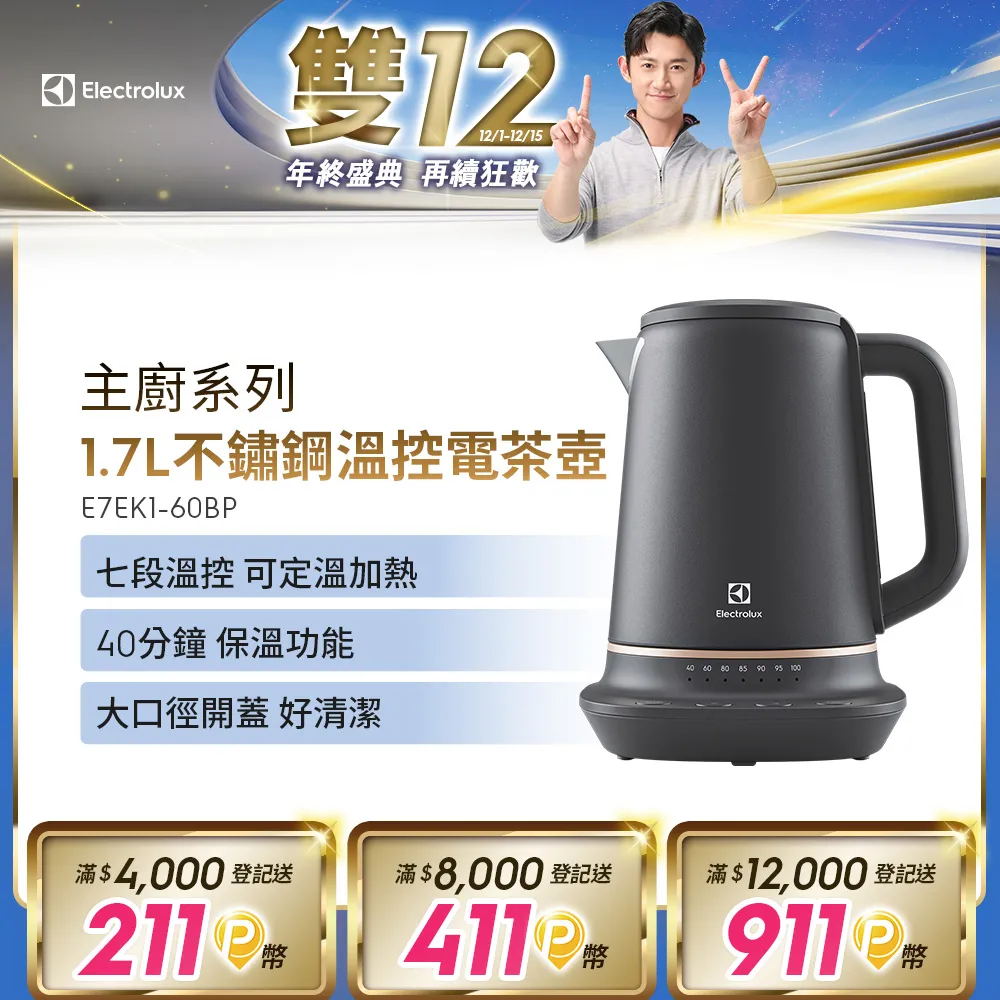 Electrolux 伊萊克斯 1.7公升 Explore 7 玻璃智能溫控壺 E7GK1-73BP 歷史價格詳細信息