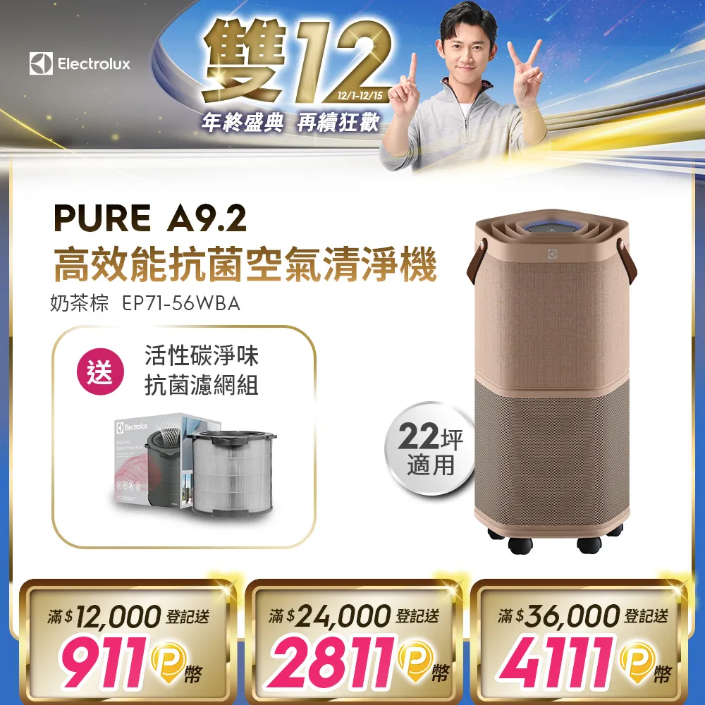 Electrolux 伊萊克斯 PURE A9高效能抗菌空氣清淨機 PA91-606DG (贈-EFDCLN6濾網) 歷史價格詳細信息