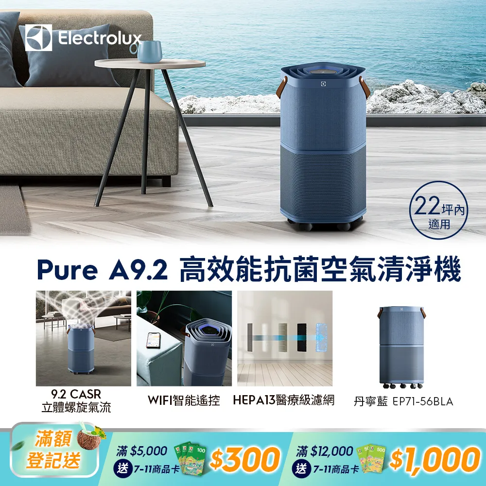 Electrolux 伊萊克斯 PURE A9高效能抗菌空氣清淨機 PA91-606DG (贈-EFDCLN6濾網) 歷史價格詳細信息