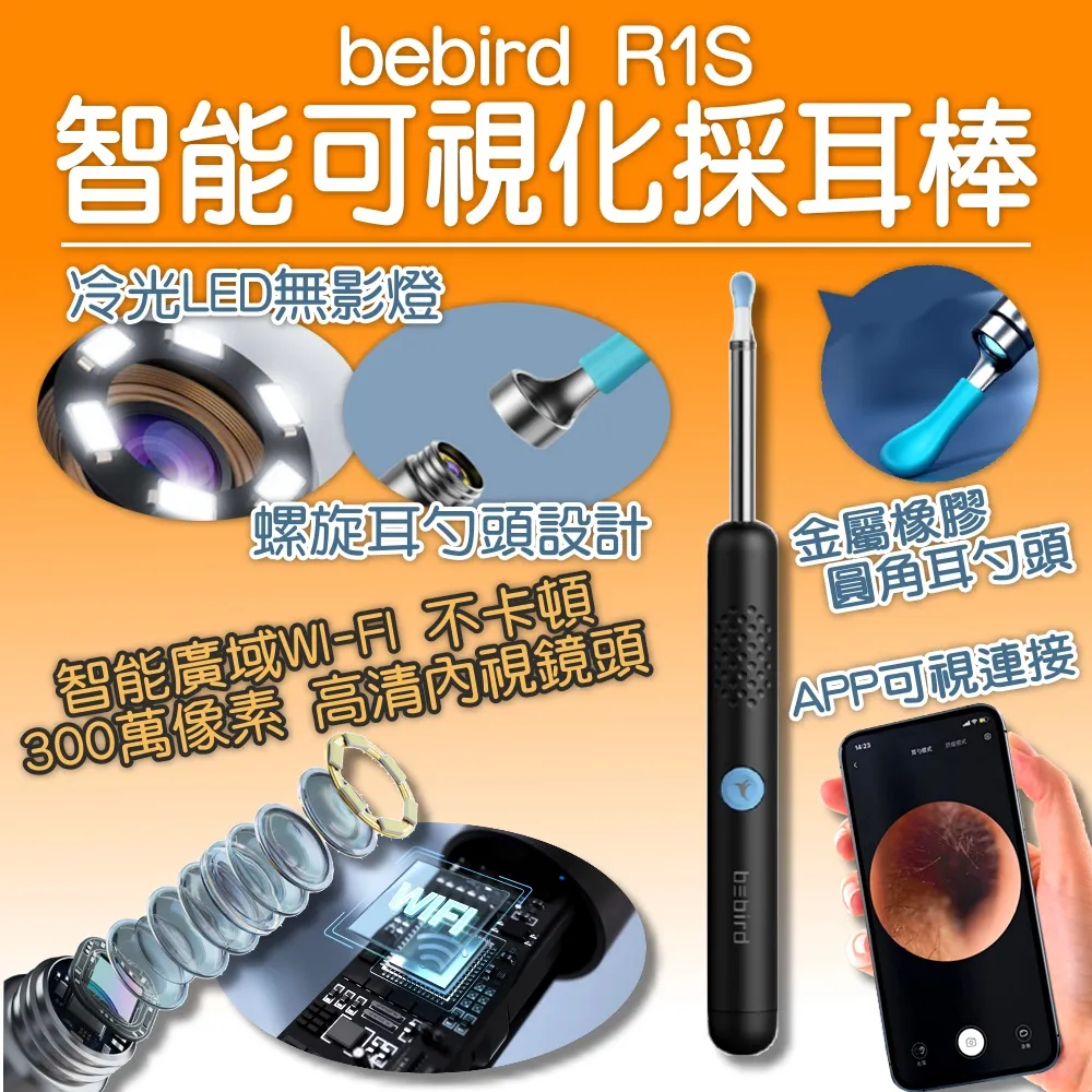 Bebird N3 Pro 二合一挖耳監控棒+鑷子夾 (單組)【杏一】 歷史價格詳細信息