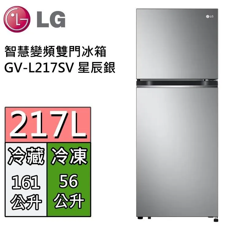LG 217L直驅變頻精準溫控雙門冰箱  GV-L217SV 【全國電子】 歷史價格詳細信息