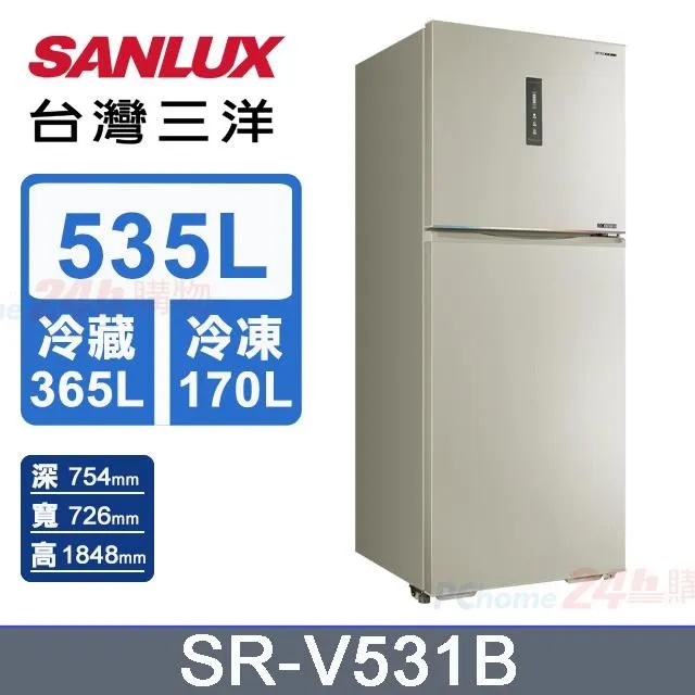 【SANLUX 台灣三洋】535L 變頻大冷凍室一級變頻雙門電冰箱 (SR-V531B) 歷史價格詳細信息