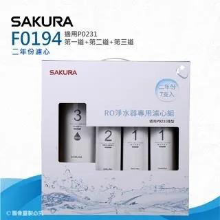 SAKURA櫻花 RO淨水器專用濾心4支入(一年份) F0192 歷史價格詳細信息