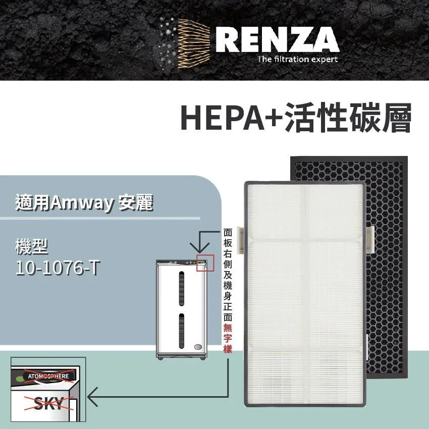 RENZA濾網 適用Amway安麗E-2526-T 第一代空氣清淨機 E-2527 E-2528 HEPA活性碳 歷史價格詳細信息