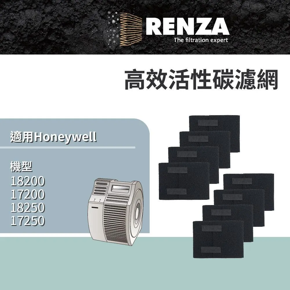 【RENZA】適用Honeywell 18200 17200 18250 17250 空氣清淨機(活性碳濾網 濾芯 8入) 歷史價格詳細信息
