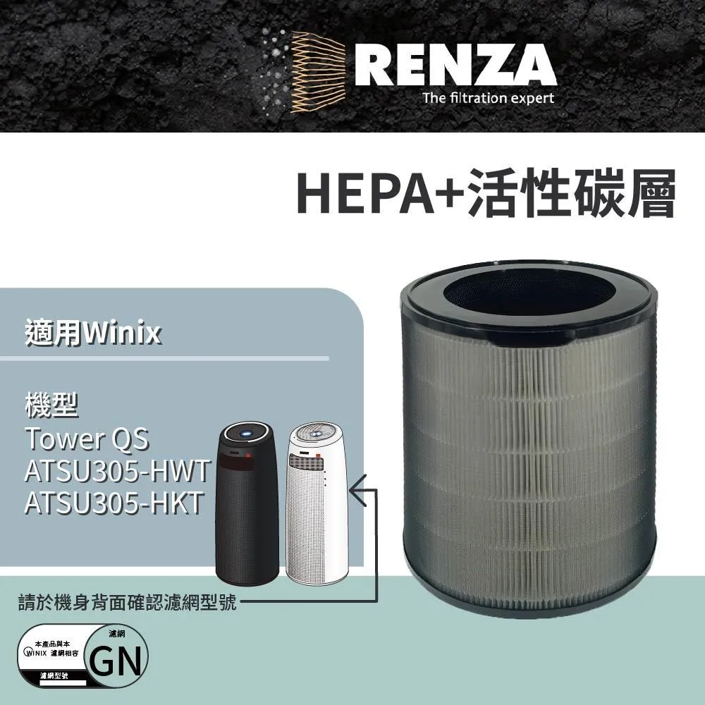RENZA適用Winix AAPU300 6-10坪空氣清淨機高款 HEPA+活性碳濾網(替代GQ濾網) 歷史價格詳細信息
