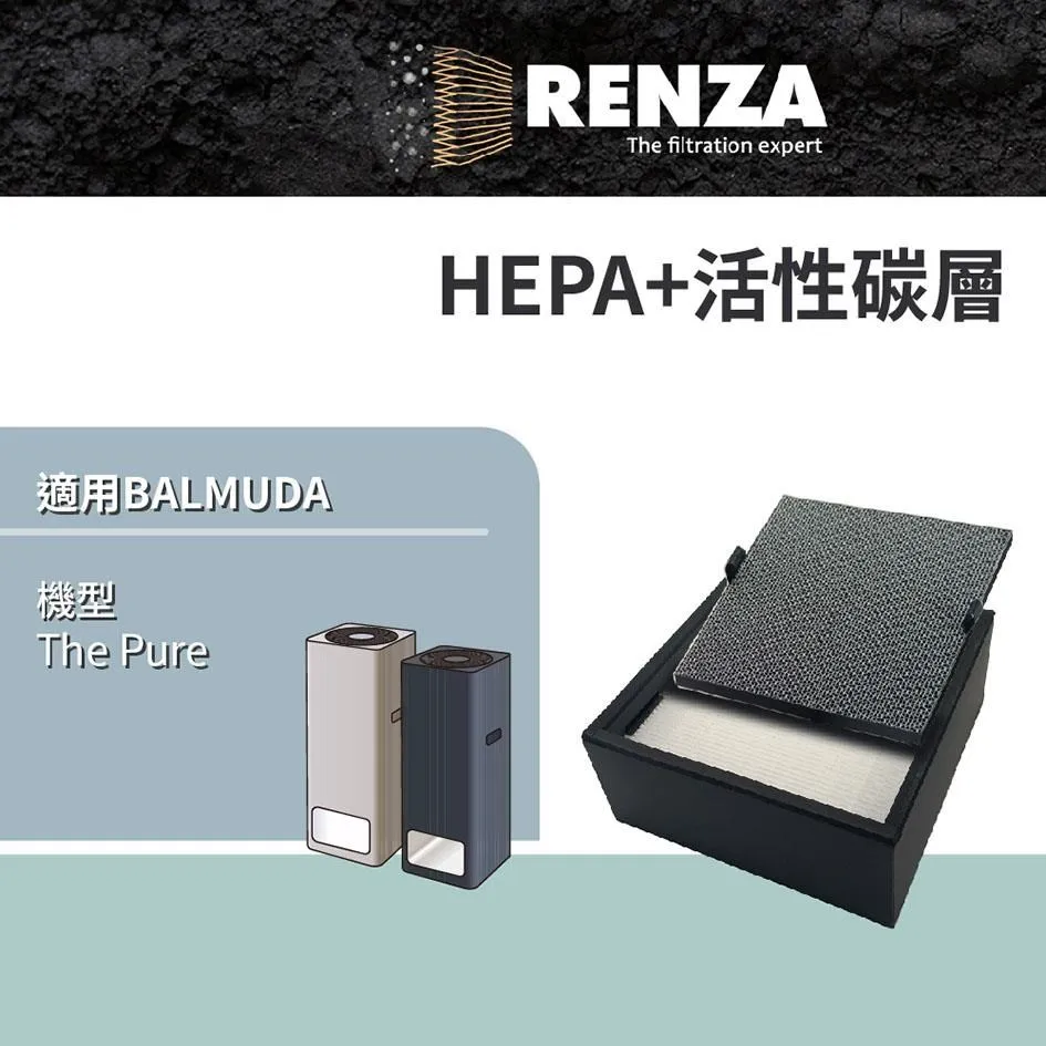 RENZA濾網 適用Balmuda 百慕達 The Pure 替代 A01D-P100 高效HEPA+活性碳濾網 歷史價格詳細信息