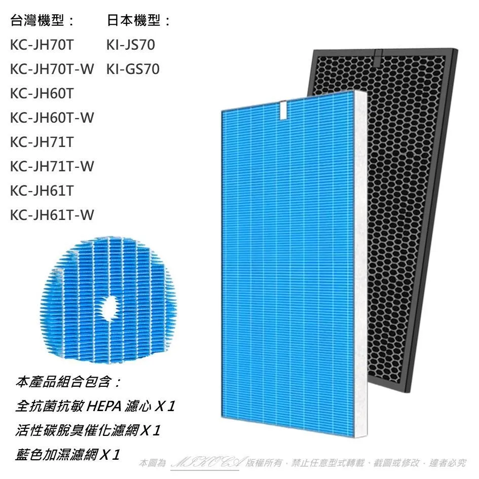 【米歐 】抗敏 適用 SHARP 夏普 KC-JD50T D E F G 40 50 HEPA 濾網 歷史價格詳細信息
