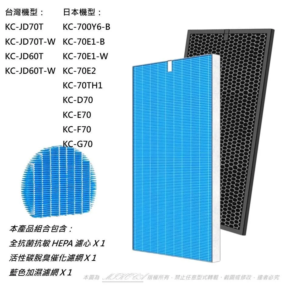 【米歐 】抗敏 適用 SHARP 夏普 KC-JD50T D E F G 40 50 HEPA 濾網 歷史價格詳細信息