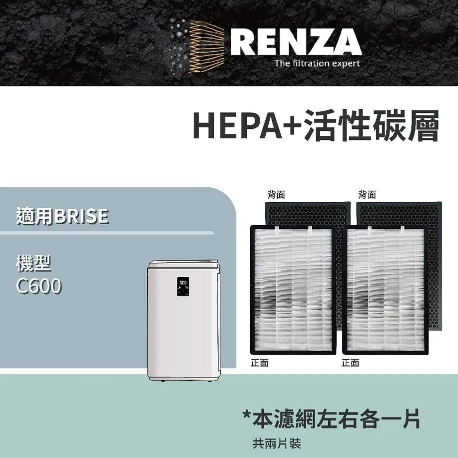 RENZA 適用 BRISE C200 AI 空氣清淨機 HEPA+活性碳二合一濾網 歷史價格詳細信息