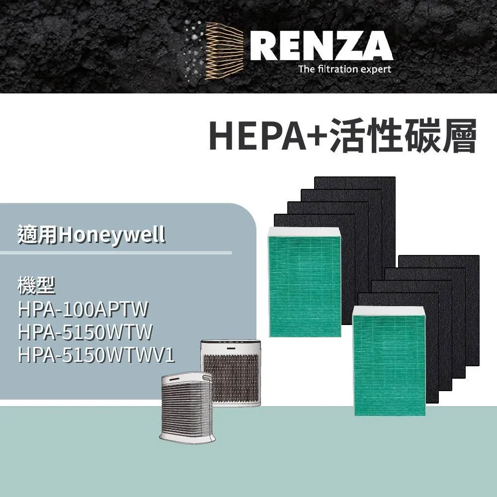 RENZA 抗菌版濾網 2片裝HEPA 適用Honeywell HHT-155 HAP-801APTW 802WTW 162濾芯 歷史價格詳細信息