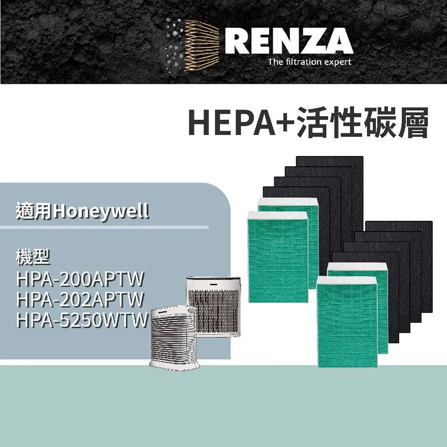 RENZA 抗菌濾網 適用Honeywell HPA-200/202APTW/5250WTW HEPA活性碳一年份 歷史價格詳細信息