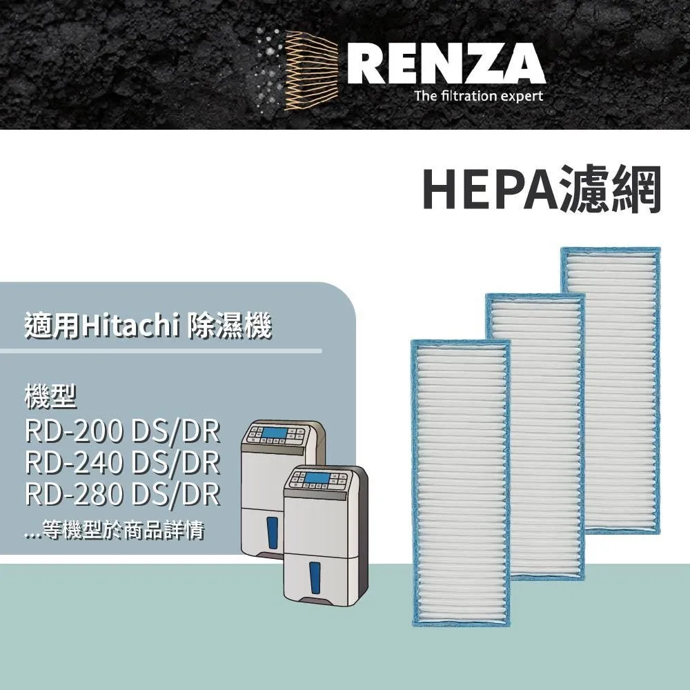 RENZA適用 Hitachi 日立 RD-22FJ RD-18FJ RD-14FJ 清淨除濕機 HEPA濾網 歷史價格詳細信息