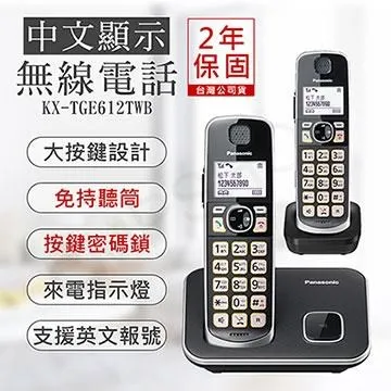 【國際牌PANASONIC】大按鍵大螢幕無線電話 KX-TGE110TWB 歷史價格詳細信息