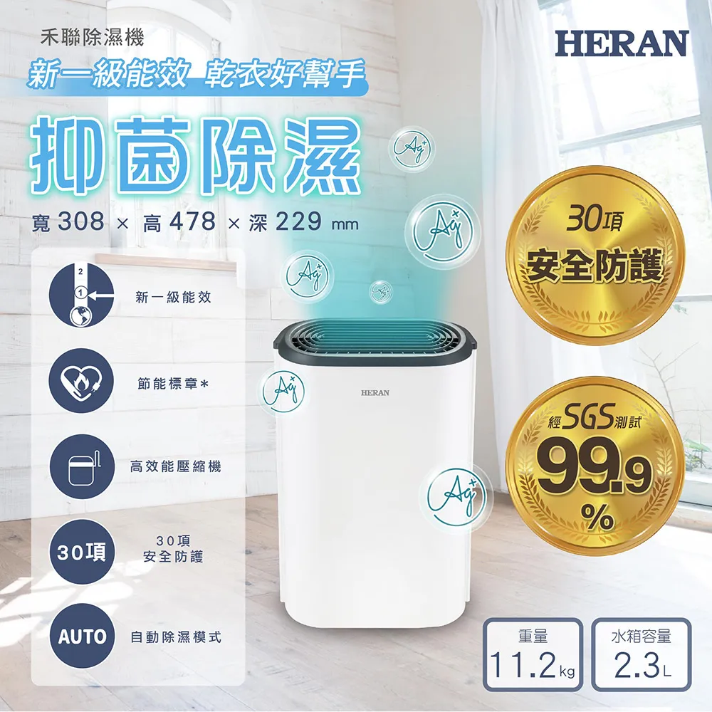 HERAN 禾聯 新一級能效 6公升 抑菌王除濕機 HDH-12DY030(B) 歷史價格詳細信息