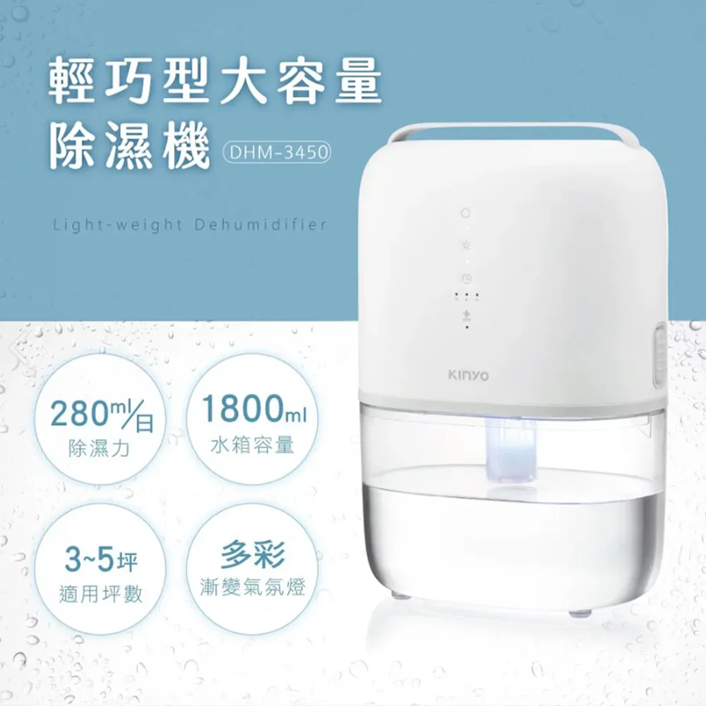 【KINYO】輕巧型大容量除濕機 DHM-3450 歷史價格詳細信息