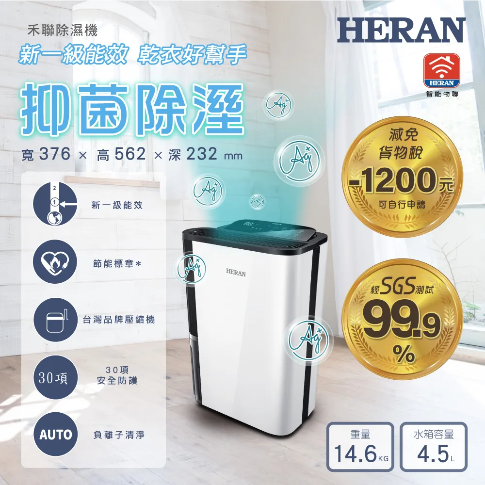 HERAN 禾聯 12L抑菌除濕機(IOT智能物聯) HDH-24DY03W 歷史價格詳細信息