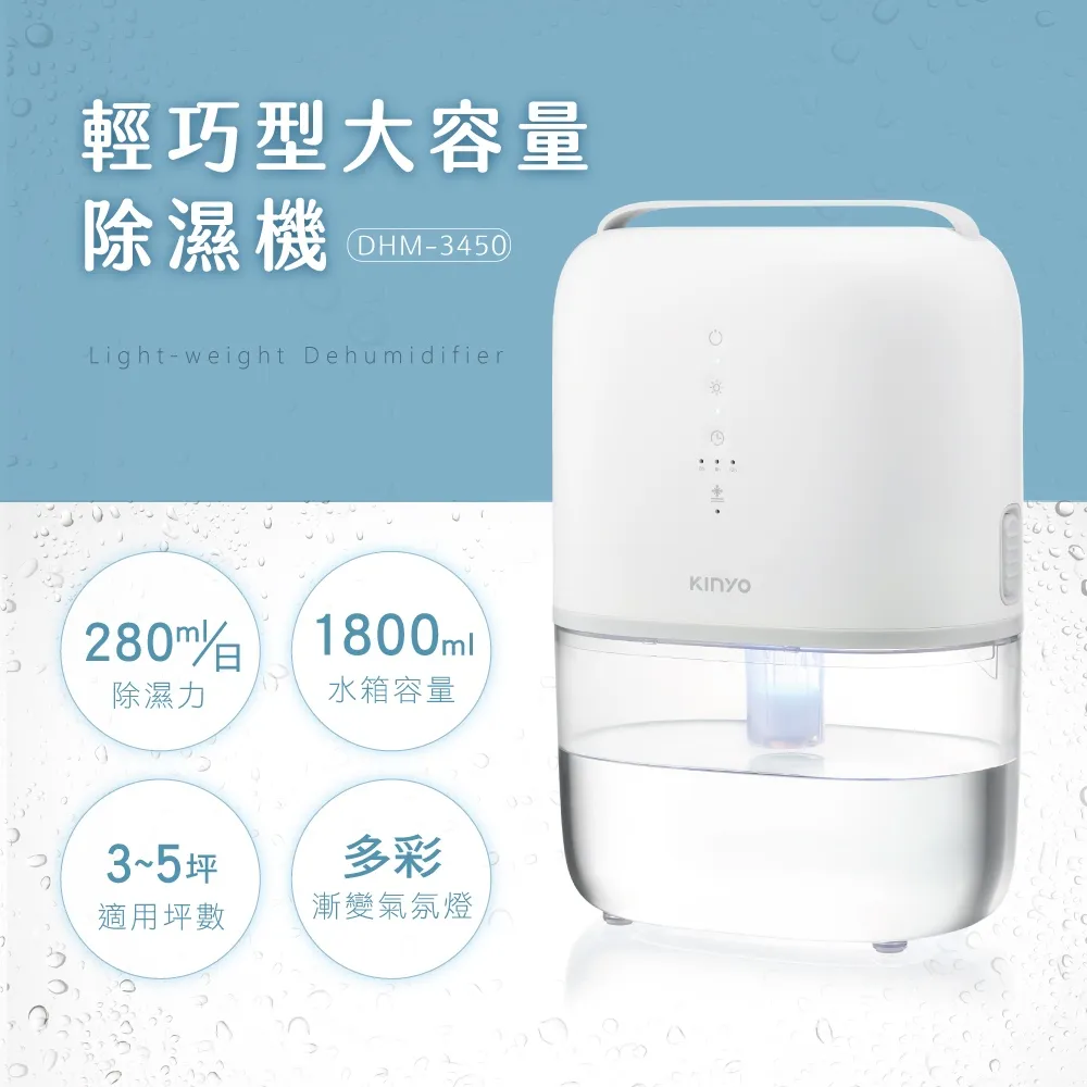 【KINYO】輕巧型大容量除濕機 DHM-3450 歷史價格詳細信息