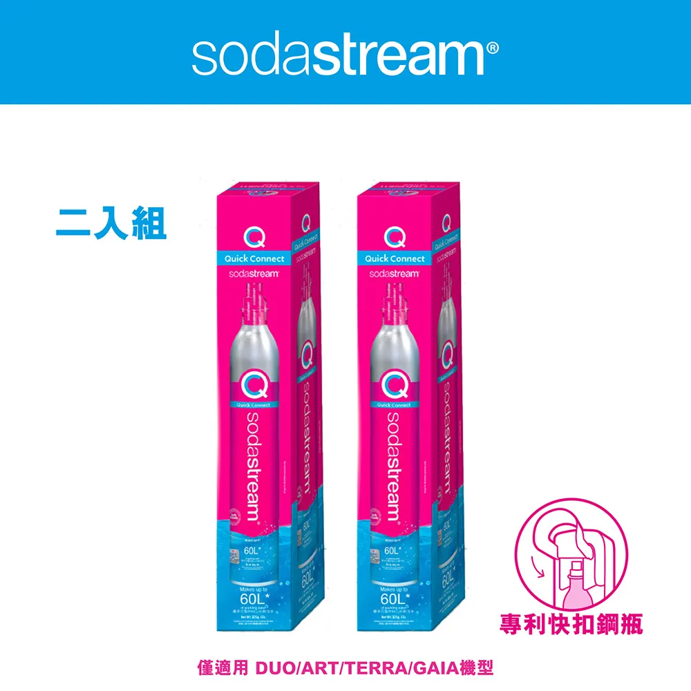【Sodastream-鋼瓶2入組】GAIA 快扣機型氣泡水機 2色可選(加碼送1隻鋼瓶 含原箱共2隻+1L水瓶x1) 歷史價格詳細信息