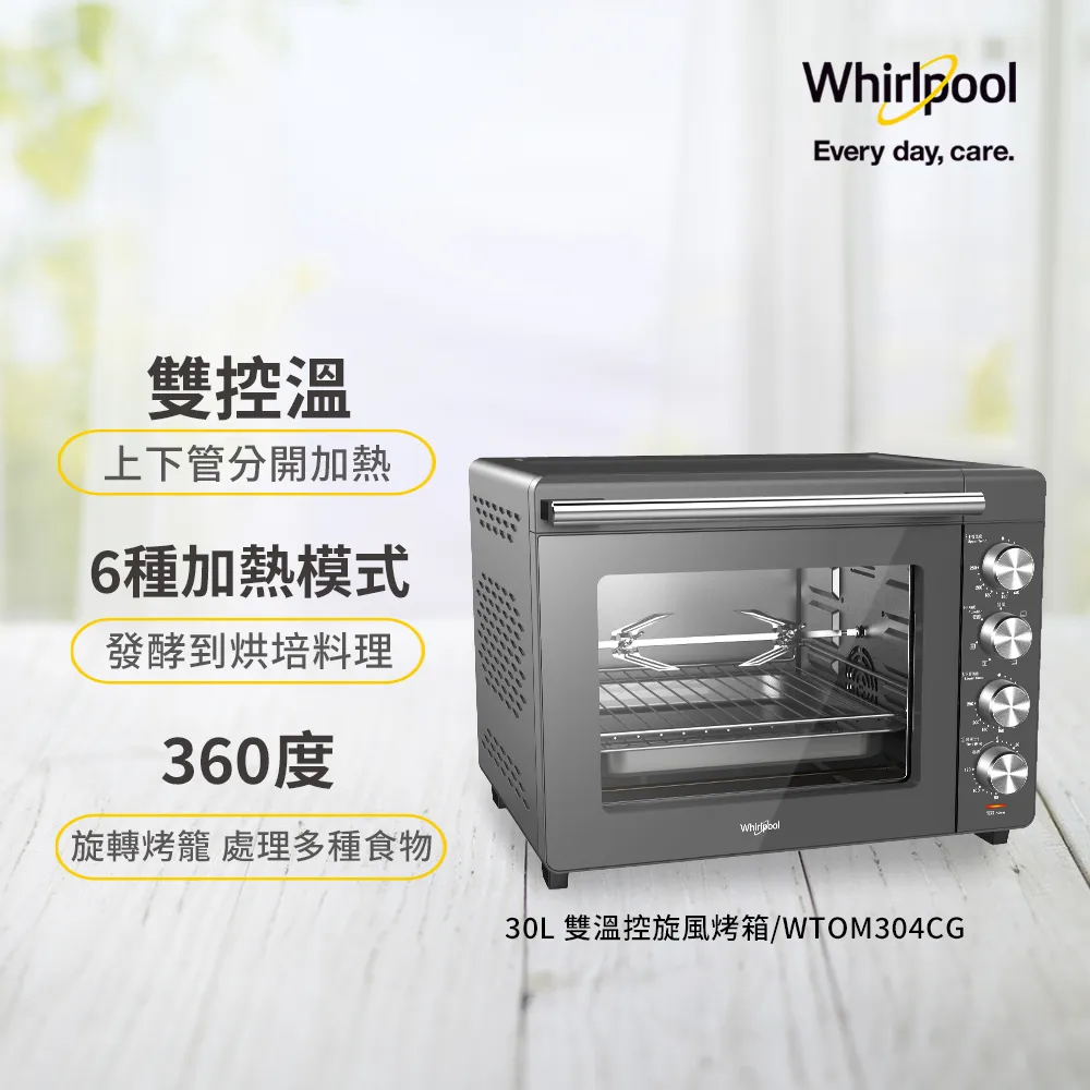 惠而浦30L雙溫控旋風烤箱  WTOM304CG 【全國電子】 歷史價格詳細信息