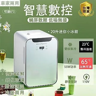 小冰箱 20L雙核 數顯電冰箱 迷你冰箱 車用12v 保養品專用冰箱 製冷便攜個人冰箱 宿舍小冰箱 歷史價格詳細信息