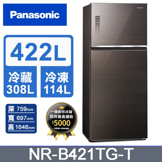 Panasonic 國際牌 NR-B481TG 無邊框玻璃冰箱 485公升 NR-B481TG【領券再折】 歷史價格詳細信息