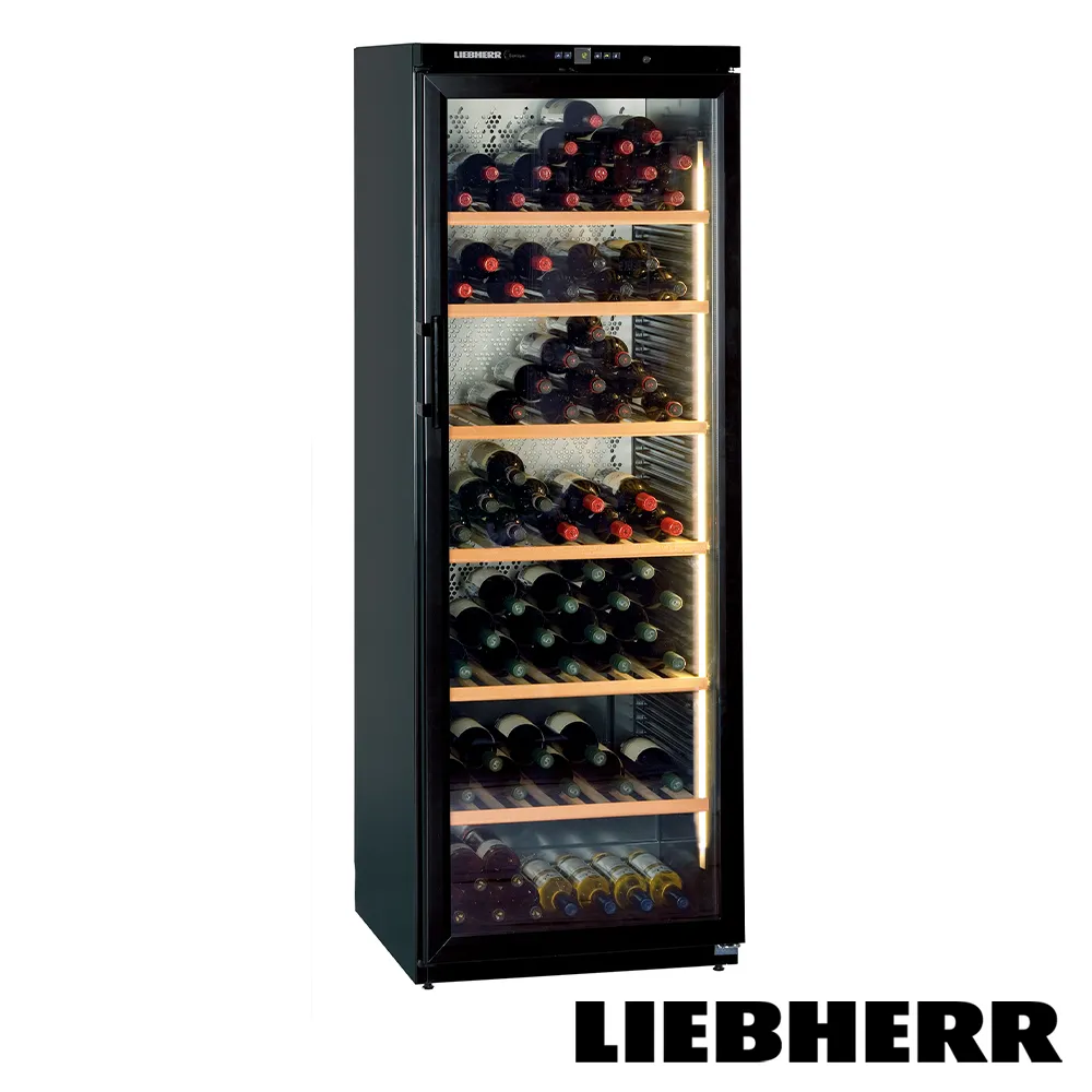 【LIEBHERR 利勃】WKgb4113 除霧式獨立型單溫頂級紅酒櫃 168瓶/黑色 歷史價格詳細信息