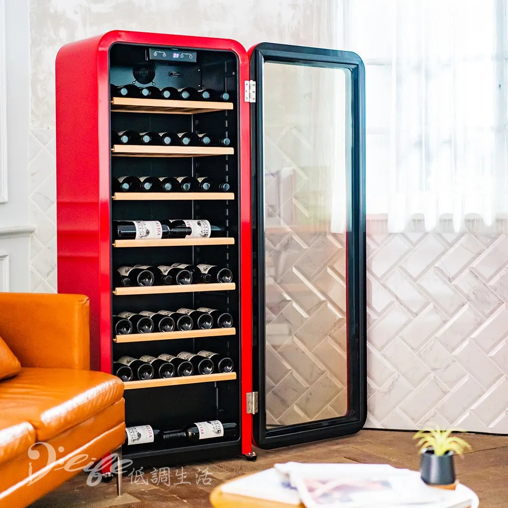 D’Life Style 低調生活 Retro Wine 英倫復古紅酒櫃/超薄身43公分/上下均溫單溫設計 價格比較,價格查詢,歷史價格詳細信息