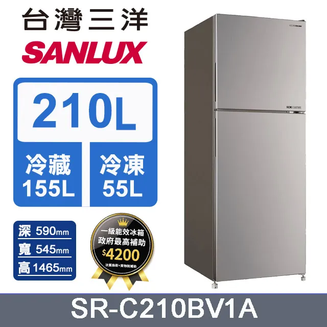 【SANLUX 台灣三洋】210公升一級能效變頻雙門冰箱(SR-C210BV1A) 歷史價格詳細信息