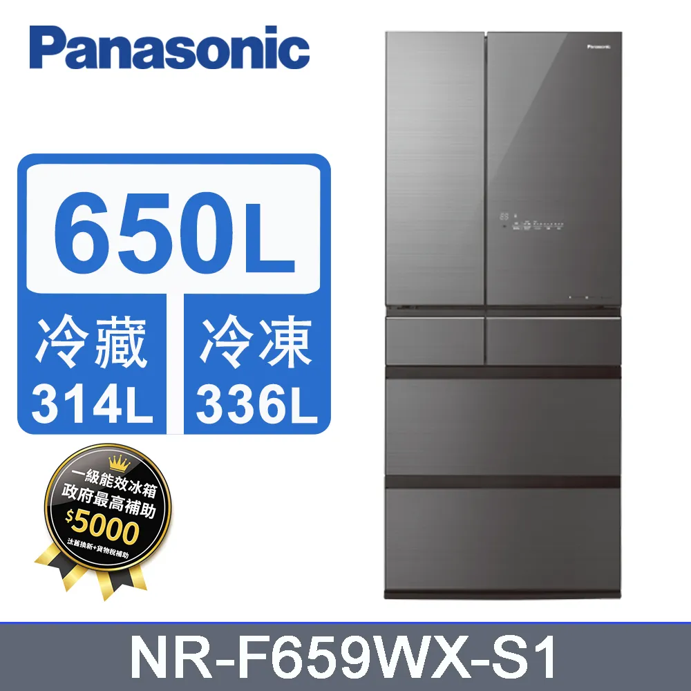 Panasonic 國際 NR-F659WX 650L 日本製 六門玻璃冰箱 兩色可選 贈24吋行李箱+711禮券三千 歷史價格詳細信息
