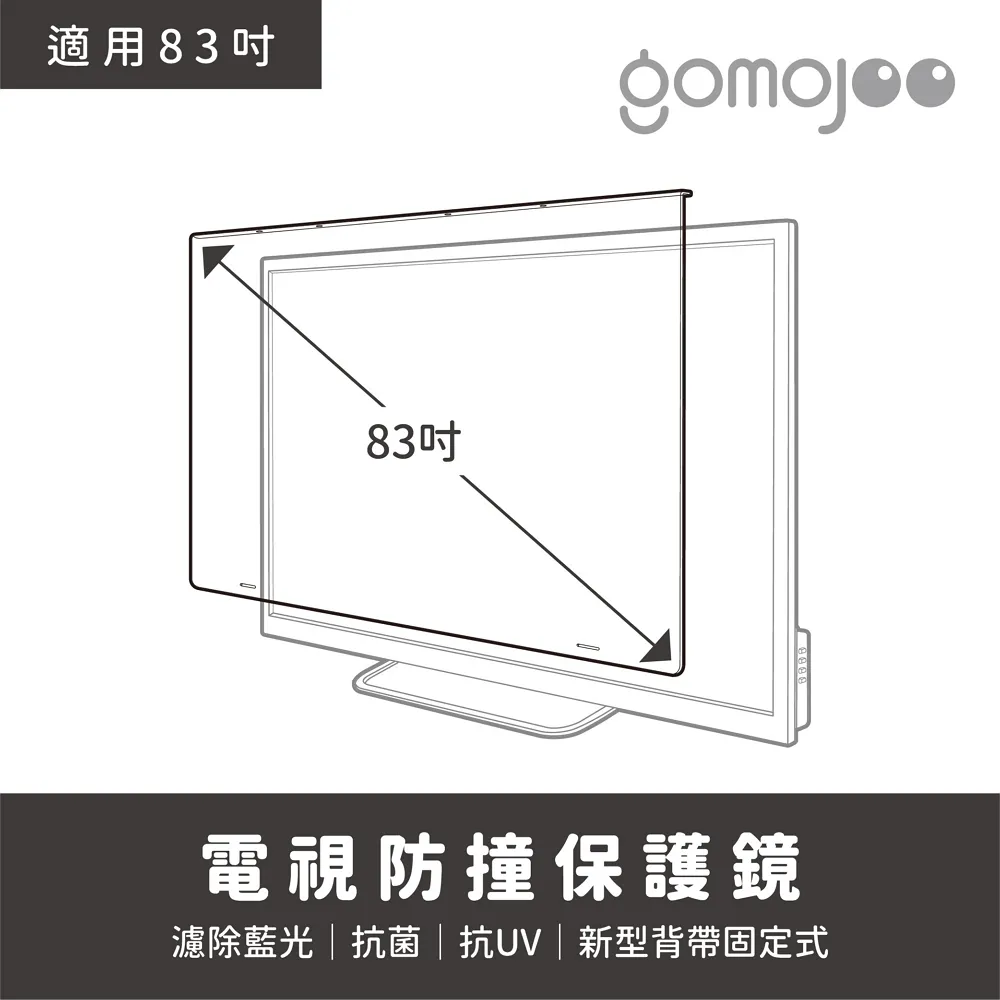 【gomojoo】83吋電視防撞保護鏡(背帶固定式 減少藍光 台灣製造) 歷史價格詳細信息