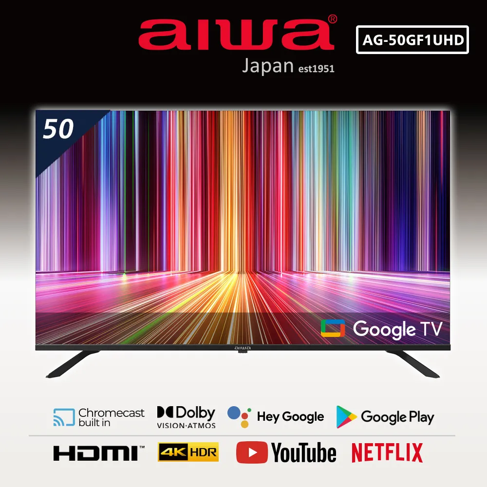 【AIWA 愛華】50吋4K HDR Google TV認證 智慧聯網液晶顯示器-AG-50GF1UHD(不含安裝) 歷史價格詳細信息