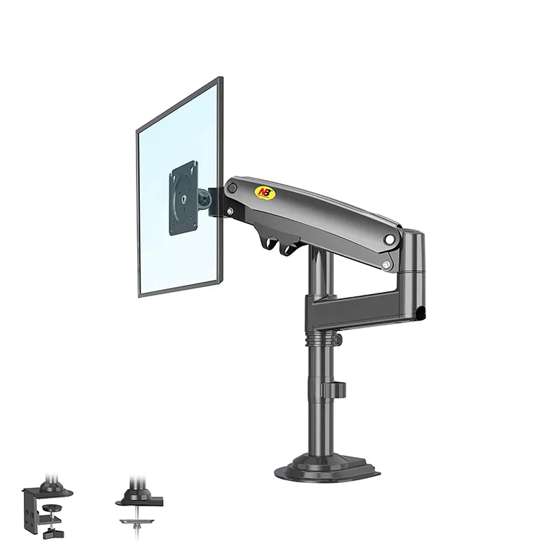 【易控王】NB H100 桌上型螢幕支架 氣壓式手臂 22-35吋 承重12KG 多角度調整 /旋轉(10-301) 歷史價格詳細信息