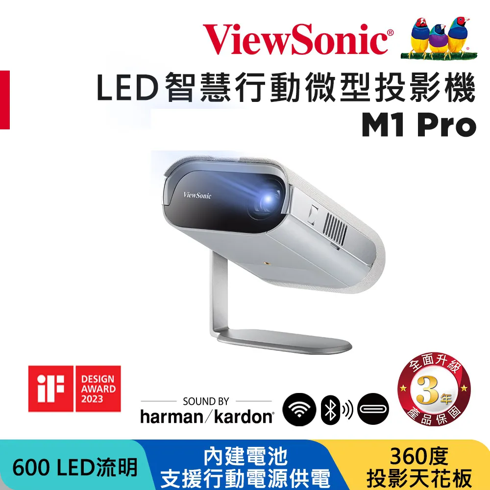 ViewSonic M1 Pro 智慧 LED 可攜式投影機 (內建 Harman Kardon&reg; 揚聲器) 歷史價格詳細信息