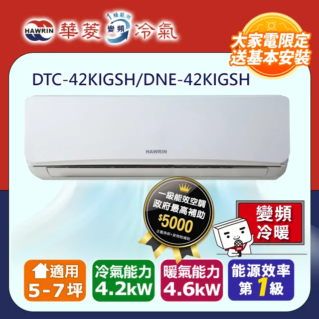 華菱【DNE-42KIGSH】變頻冷暖分離式冷氣內機 歷史價格詳細信息