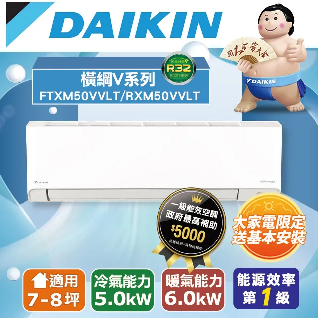 【DAIKIN 大金】7-8坪經典V型變頻冷暖分離式冷氣空調(RHF50VVLT/FTHF50VVLT) 歷史價格詳細信息