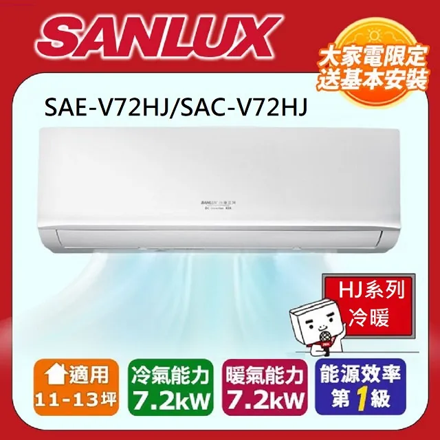 SANLUX台灣三洋 13坪 變頻冷暖分離式冷氣 *SAE-V86HF/SAC-V86HF* 歷史價格詳細信息