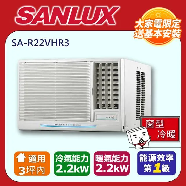 【SANLUX 台灣三洋】《冷暖型-右吹》變頻窗型空調SA-R50VHR 歷史價格詳細信息