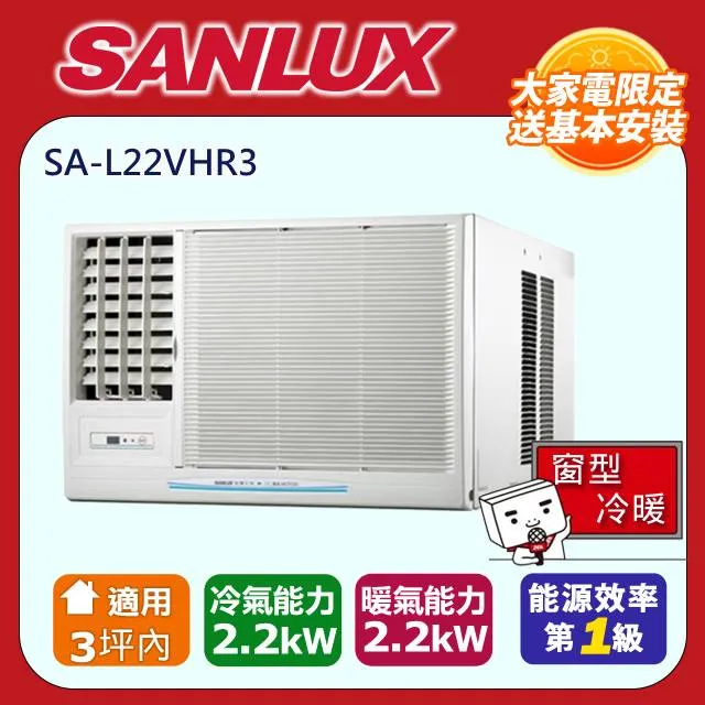 【SANLUX 台灣三洋】《冷暖型-左吹》變頻窗型空調SA-L50VHR 歷史價格詳細信息