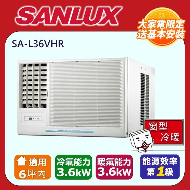【SANLUX 台灣三洋】《冷暖型-左吹》變頻窗型空調SA-L50VHR 歷史價格詳細信息