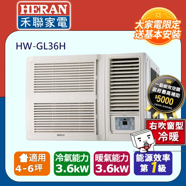禾聯變頻窗型冷氣6.3kw HW-GL63【大潤發】 歷史價格詳細信息
